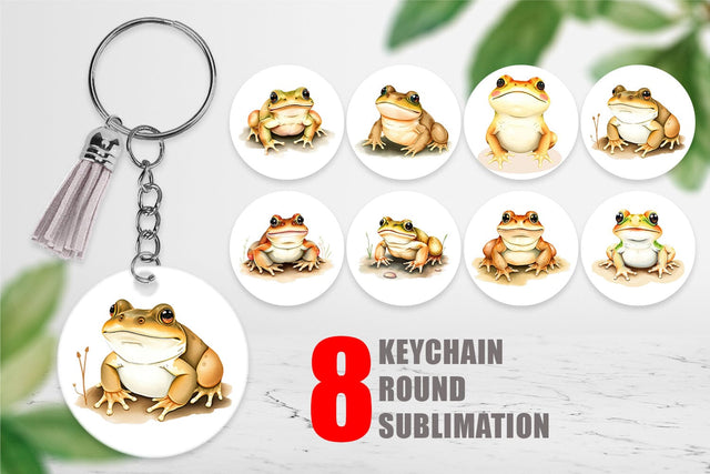 Keychain Frog Wildlife Sublimation artnoy 
