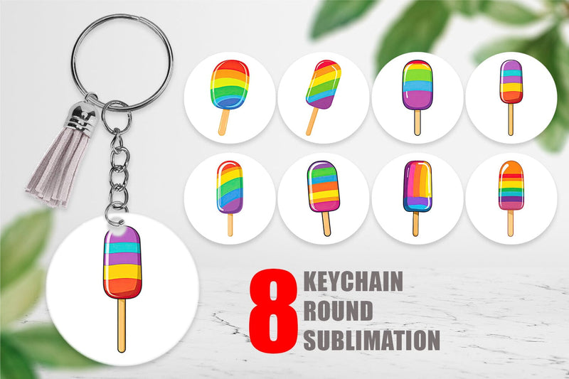 Keychain Frozen Treat Sublimation artnoy 