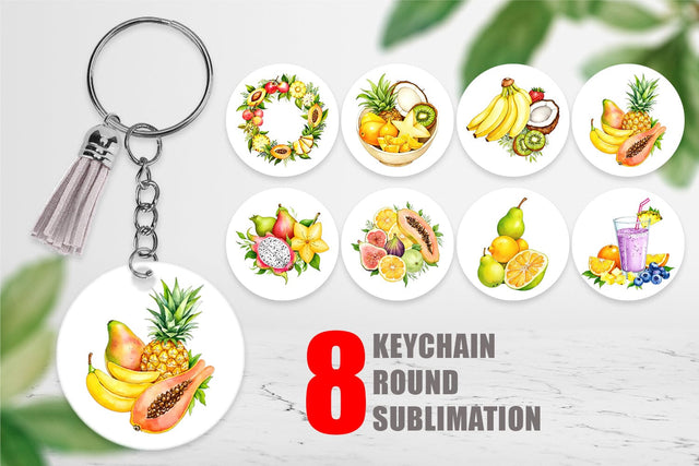 Keychain Fruit Fiesta Sublimation artnoy 
