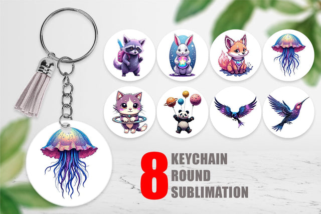 Keychain Galactic Pet Charms Sublimation artnoy 