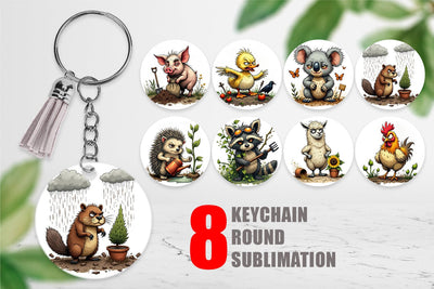 Keychain Garden Grumps Sublimation artnoy 