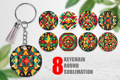 Keychain Geometric Shapes Sublimation artnoy 