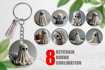 Keychain Ghost Knitted Sublimation artnoy 