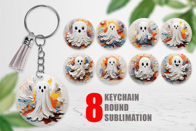 Keychain Ghost Painting Sublimation artnoy 