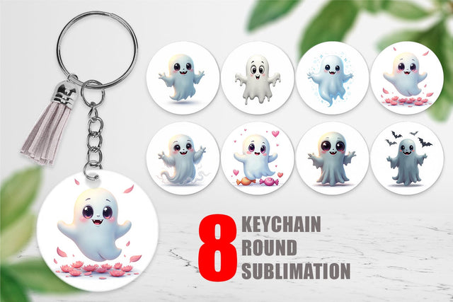 Keychain Ghostly Twists Sublimation artnoy 