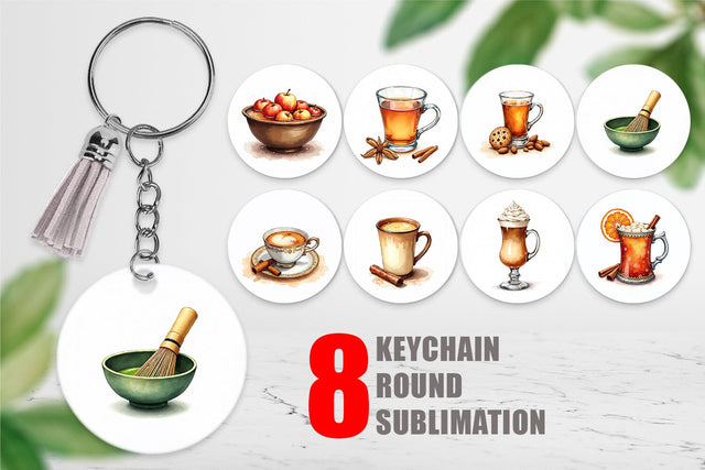 Keychain Global Winter Warmers Watercolor Sublimation artnoy 