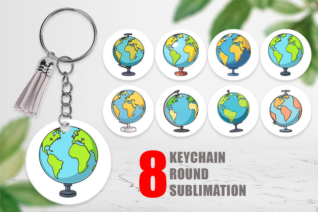 Keychain Globe Sublimation artnoy 
