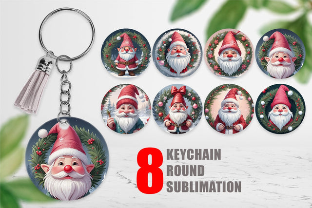 Keychain Gnome Claus Sublimation artnoy 