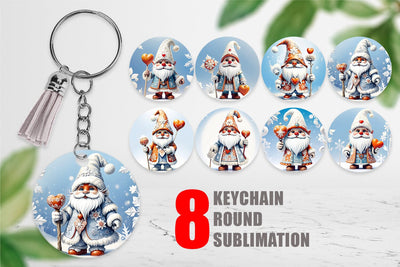 Keychain Gnome Winter Sublimation artnoy 
