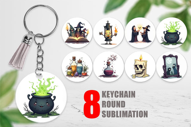 Keychain Gothic Halloween Miscellaneous Sublimation artnoy 