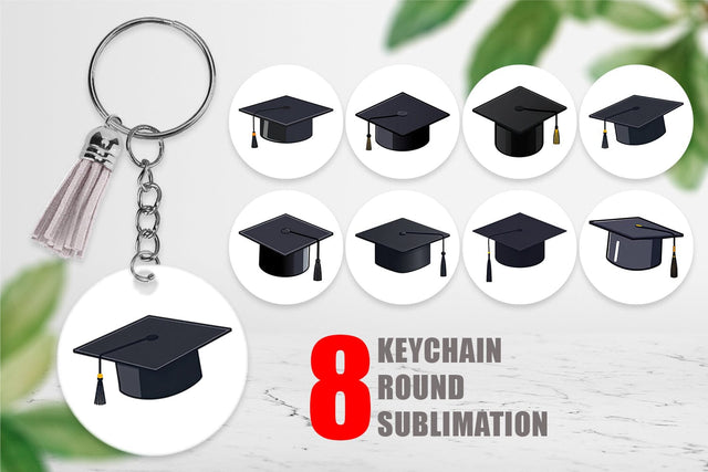 Keychain Graduation Cap Sublimation artnoy 