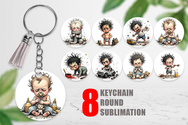 Keychain Grumpy Baby Sublimation artnoy 