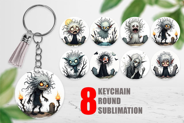 Keychain Grumpy Banshee Sublimation artnoy 
