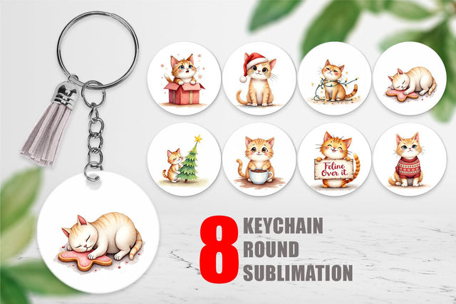 Keychain Grumpy Cats Sublimation artnoy 