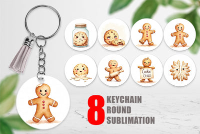 Keychain Grumpy Cookies Sublimation artnoy 