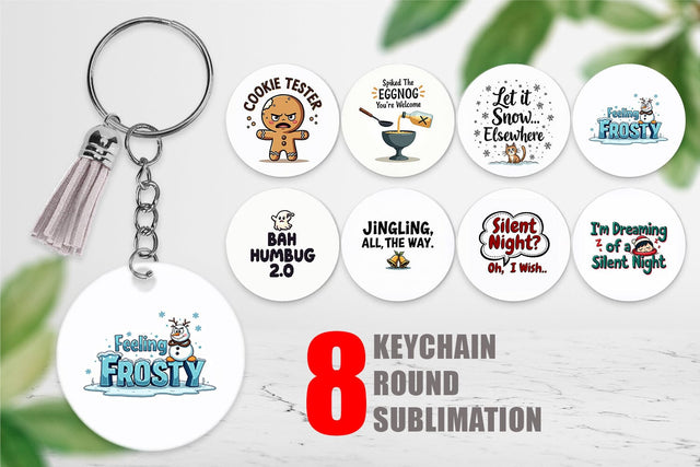 Keychain Grumpy Greetings A Bah Humbug Quote Sublimation artnoy 