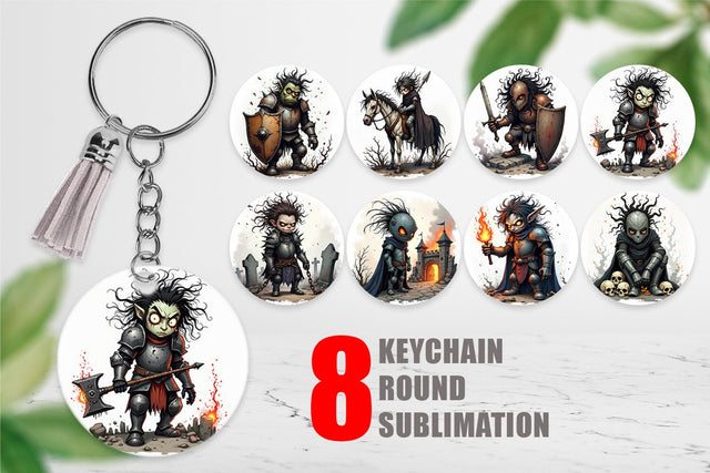 Keychain Grumpy Knight Sublimation artnoy 