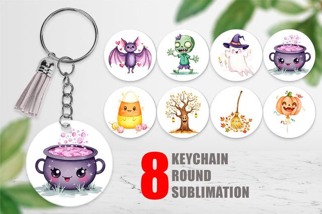 Keychain Halloween Characters Sublimation artnoy 
