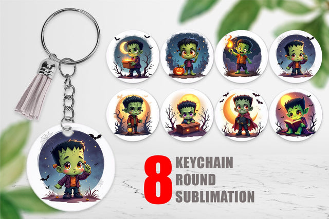 Keychain Halloween Franky Bolt Sublimation artnoy 