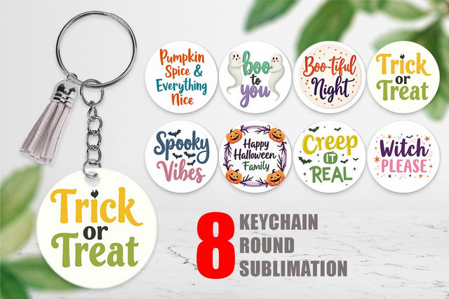 Keychain Halloween Quotes Sublimation artnoy 