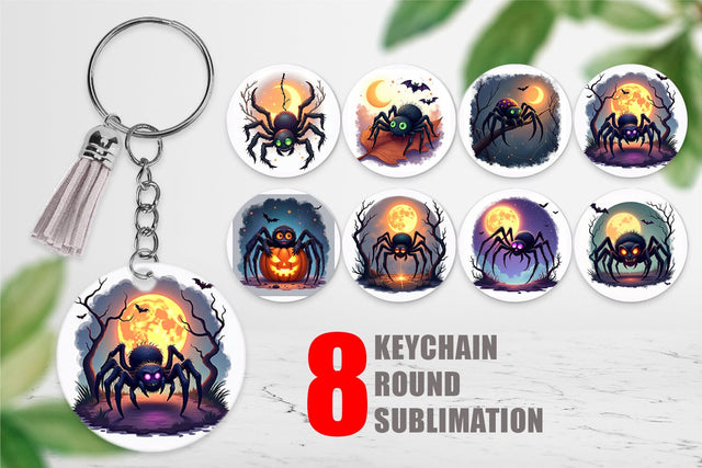 Keychain Halloween Spider Web Sublimation artnoy 