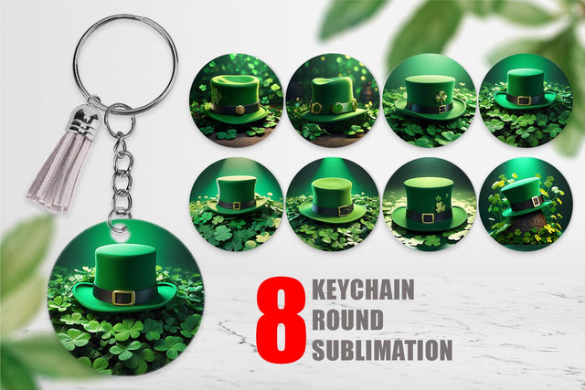 Keychain Hat Patrick's Day Sublimation artnoy 