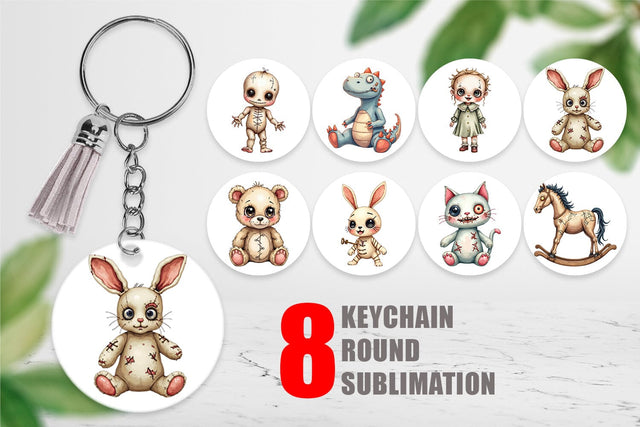 Keychain Haunted Toy Squad Sublimation artnoy 