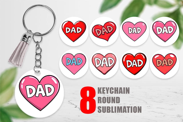 Keychain Heart Sublimation artnoy 