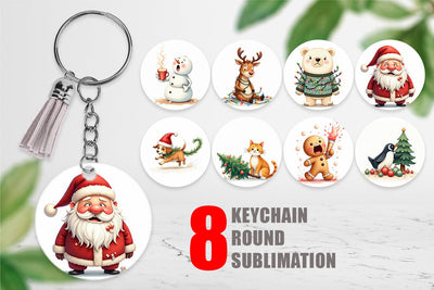 Keychain Holiday Chaos Crew Sublimation artnoy 