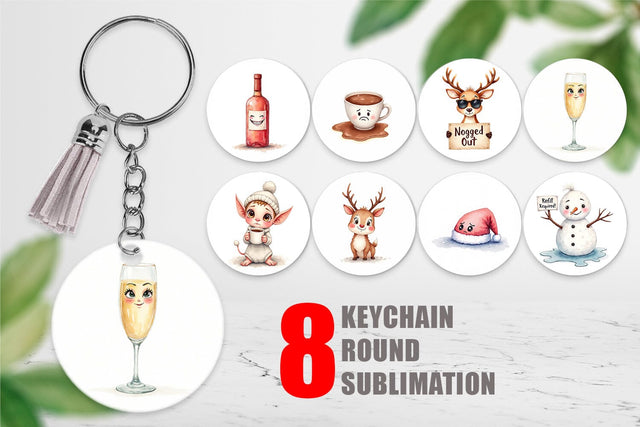 Keychain Holiday Hangover Sublimation artnoy 