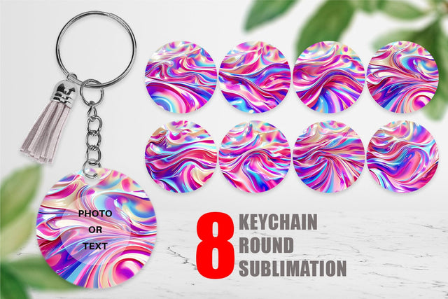 Keychain Holographic Metal Foil Sublimation artnoy 