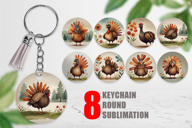 Keychain Illustration Turkey Sublimation artnoy 