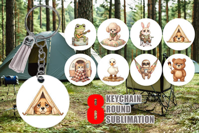 Keychain Introverted Glamping Animal SVG artnoy 
