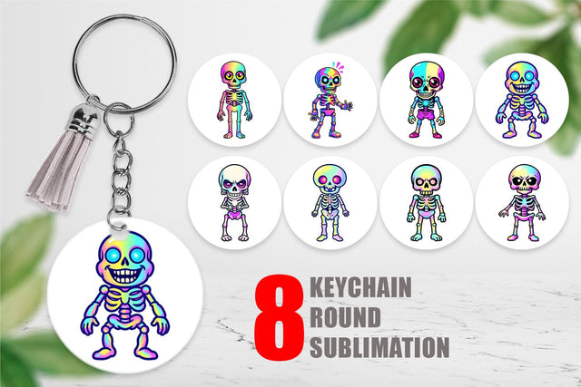 Keychain Iridescent Skeleton Sublimation artnoy 
