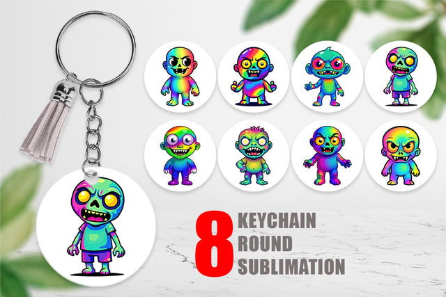 Keychain Iridescent Zombie Sublimation artnoy 