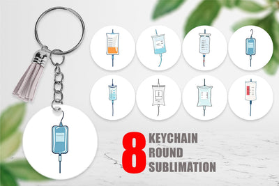 Keychain IV Drip Sublimation artnoy 