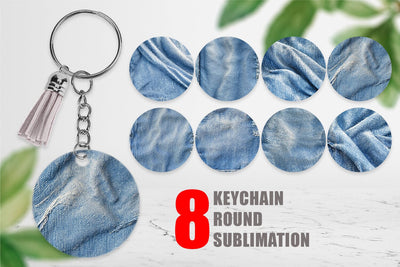 Keychain Jean Texture Sublimation artnoy 