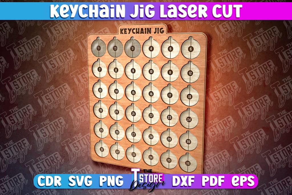 Keychain Jig Laser Cut | Jig Laser Cut Design | CNC Files - So Fontsy