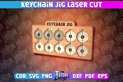 Keychain Jig Laser Cut | Jig Laser Cut Design | CNC Files SVG The T Store Design 