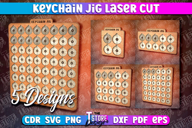 Keychain Jig Laser Cut | Jig Laser Cut Design | CNC Files SVG The T Store Design 
