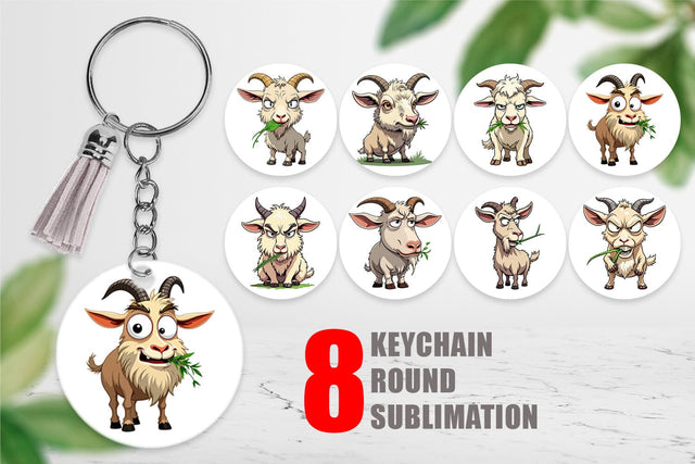 Keychain Judgy Goat Sublimation artnoy 