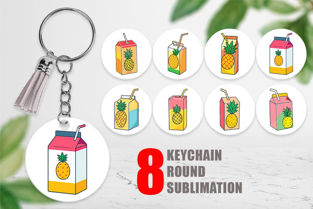 Keychain Juice Box Sublimation artnoy 