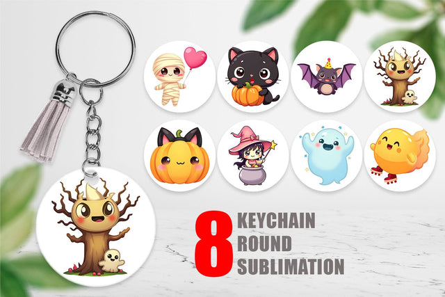 Keychain Kawaii Creepy Club Sublimation artnoy 