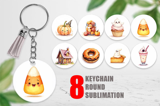 Keychain Kawaii Halloween Sweets Sublimation artnoy 