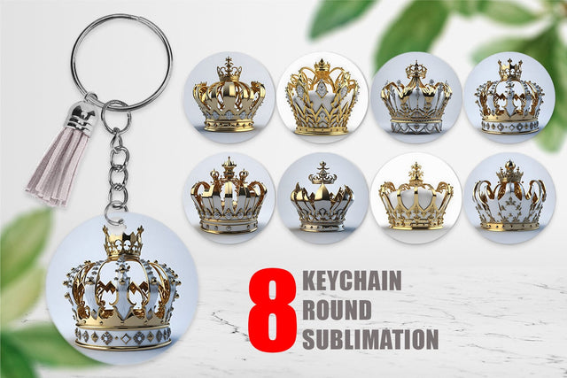 Keychain King Crown Gold Sublimation artnoy 