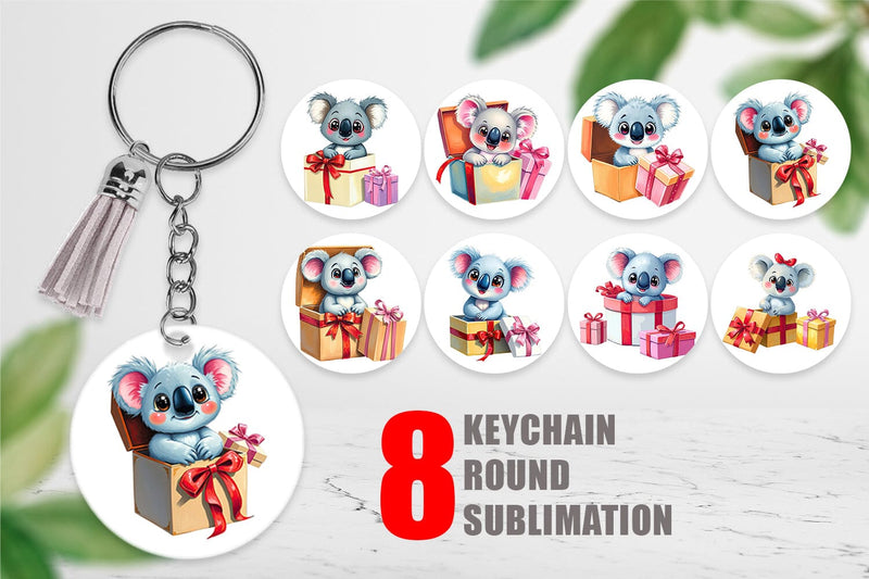 Keychain Koala Gift Sublimation artnoy 