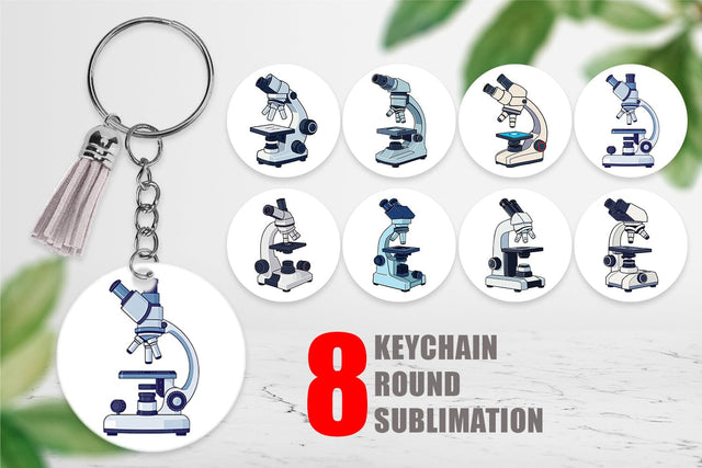 Keychain Lab Microscope Sublimation artnoy 