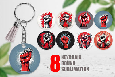 Keychain Labor Day Illustration Sublimation artnoy 