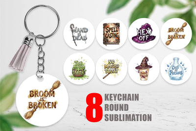 Keychain Lazy Witch Sarcastic Quote Sublimation artnoy 