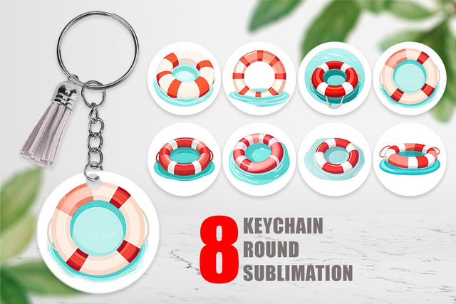 Keychain Lifebuoy Sublimation artnoy 